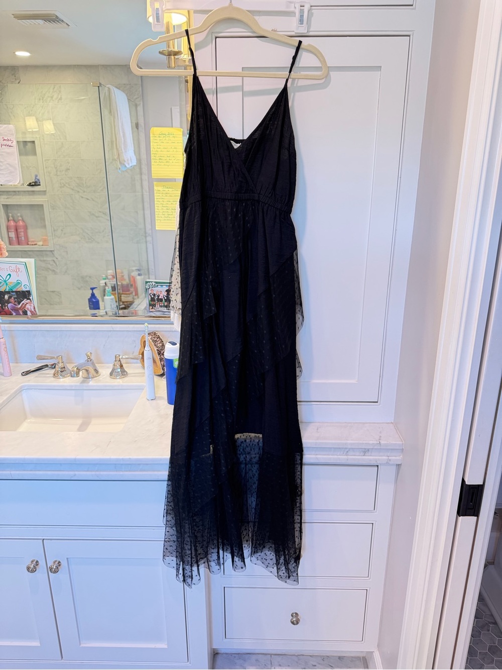 Love Charcoal Gray Crinkled V-Neck Dress